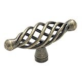 Amerock BP19321-R2 Village Classics Birdcage 2-5/8 inch Maximum Width Oval Knob, Weathered Brass
