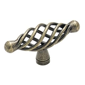 Amerock Village Classics Birdcage 2-5 8-Inch Maximum Width Oval Knob, Weathered Brass... by Amerock