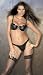 Leather Bra Adjustable Shoulder Straps and Back Underwire Back closure Sizes Small, Medium, Large or X-Large Shown with Y2L-3-100 Thong