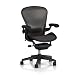 Aeron Chair by Herman Miller - Official Retailer - Highly Adjustable - Graphite Frame - Lumbar Pad - Carbon Classic (Medium)
