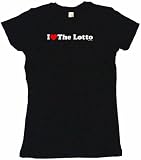 I Heart (Love) The Lotto Women's Babydoll Petite Fit Tee Shirt in 6 Colors Small thru XL