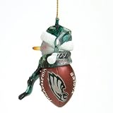 Philadelphia Eagles NFL Striped Acrylic Snowman Ornament (3)