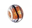Pandora Style Charm Bead (Z103) Murano Style Glitter Core Glass (14mm x 11mm) (fits Troll too)