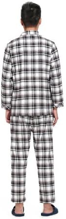 Men's New All Cotton Long Sleeve Gird Classic Pajamas Homewear Nightwear Set DGG