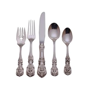 Reed and Barton Francis First Sterling Silver 46-Piece Flatware Set with Chest, Service for 8 by