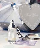 Choice Crystal Collection baby bottle design keychain favors, 30