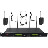 Hisonic 32-Channel UHF True Diversity Wireless Headset & Lapel Microphones, HSU232L