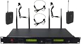 Hisonic 32-Channel UHF True Diversity Wireless Headset & Lapel Microphones, HSU232L