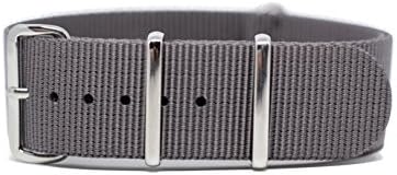 22mm Dark Gray Premium NATO w/Polished Hardware