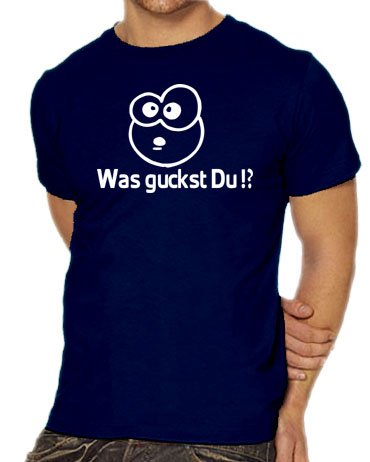 Touchlines Unisex/Herren T-Shirt Was guckst Du!?, navy, S, B1632 Preisvergleich