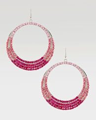 Ombre Crystal Hoop Earring