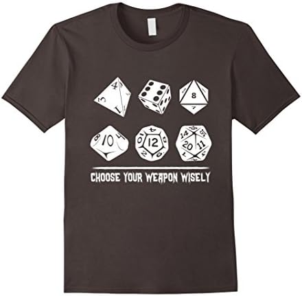 Men's Choose Your Weapon Wisely Board Game Gamer funny T-Shirt Medium Asphalt