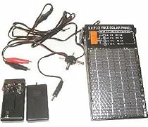 3, 6, 9, and 12 Volt Solar Panel with 9 Volt and AA Battery Charger