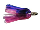 Saltwater Fishing Lure Chrome Bullet Shaped Head for High Speed Trolling with a Pink and Blue Hair Skirt, 6 1/2 Inches Long FREE SHIPPING AND 20% CUSTOMER APPRECIATION DISCOUNT!