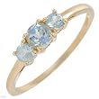 Beautiful Ring With 0.60ctw Genuine Topazes in Yellow Gold - Certificate Available.