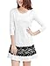 Allegra K Fall Winter Women Splice Round Neck Long Sleeve Shift Dress
