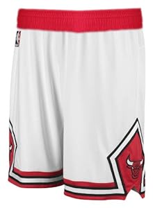 NBA adidas Chicago Bulls White Swingman Shorts (Large)