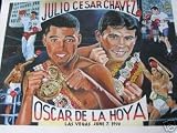 OSCAR DELAHOYA VS JULIO CESAR CHAVEZ 20X24 PRINT BOXING (BOXING)