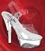 Pleaser Brand High Heel Shoes Style Brook-208 Sexy Clear 6 Inch Open Toe Platform Heels with Ankle Strap