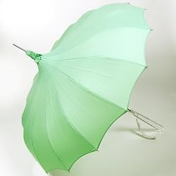 Signature Bella Pagoda Umbrella - Green/Lucite Handle