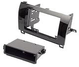 Best Kits BKTA2073B 2007 2008 2009 Toyota Tundra DIN with Pocket & Double DIN High Gloss Piano Black Finish Radio Dash Install Mounting Kit 07 08 09