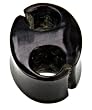 BONE PLUG BLACK OVAL HORN - 1" - Sold as a Pair