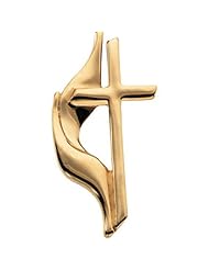 14K Yellow Gold Methodist Cross Pin -- LIFETIME WARRANTY