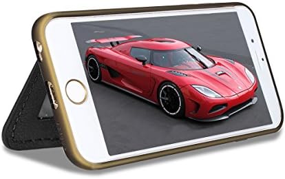 iPhone 6s Case, ANTEK® [Kickstand] Premium Ultra Slim PU Leather Wallet Case with Stand Feature and Card Holders Carring Soft TPU Rubber Bumper Cover Protective Shell for Apple iPhone 6 6s 4.7" Black