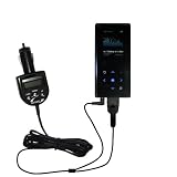 2 in 1 FM Transmitter and Car Charger for the Samsung Yepp YP-K5 4GB - Gomadic Brand w/ TipExchange Technology