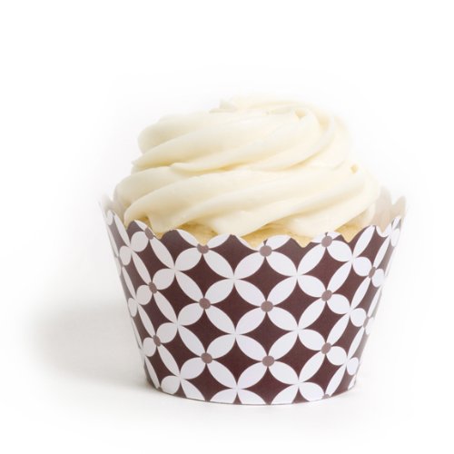 Dress My Cupcake Brown Diamonds Cupcake Wrappers, Set of 12