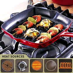 Aga Contemporary Cast Iron Square Grill Pan Matt Black