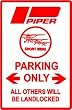 PIPER SHORT WING PARKING fly pilot sign