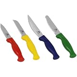 Chicago Cutlery Accessories 4-Piece Paring Utility Knife Set with Colored Handles by Chicago Cutlery