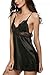 Avidlove Women Satin Nightgown Sexy Babydoll Lace Sleepwear Sexy Nighty Black