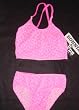 Girls 2 PC Tankini Swimsuit Pink eyelet