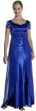 Plus Size Stylish Long Slit Front Short Sleeve Satin & Chiffon Prom / Evening Dress