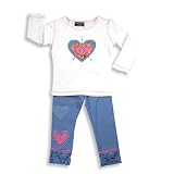 Rubbies - Toddler Long Sleeve Pant Set, White, Blue Grey