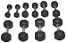 Rubber Coated Hex Dumbbell Set 5-25 lbs.