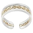 Sterling Silver Twisted Center Toe Ring
