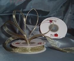 Sheer Organza Ribbon Mono Edge - 3/8" - 25 Yards (75 FT) - Sage