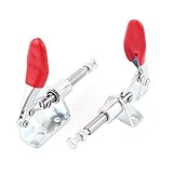 uxcell　トグルクランプ　トグルツール　垂直　45Kg　99Lbs　レッドハンドル　2個