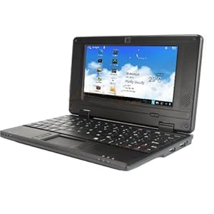  Black Hot Selling EFEEL(TM) 7 inch MINI Portable Laptop VIA 8650 8850 512MB 4GB Android 4.0 Market Camera WIFI USB Notebook Netbook