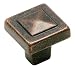 Amerock BP4429-RBZ Forgings Pyramid 1-1/8-Inch Square Knob, Rustic Bronze