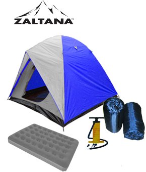 4P TENT,AIR MATTRESS(D),AIR PUMP AND 2PCS SLEEPING BAG