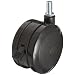 RWM Casters TwinWheel Stem Caster, Swivel with Brake, Nylon Wheel, 220 lbs Capacity, 4" Wheel Dia, 1-1/4" Wheel Width, 4-1/4" Mount Height, 1/2" Stem Dia, 1" Stem Height