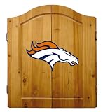 NFL Denver Broncos Complete Dart Cabinet (w/board, darts, & flights)