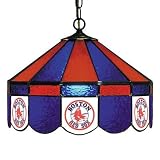 Boston Red Sox Stained Glass Pub Light Style: Swag