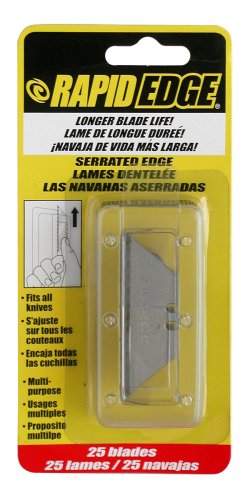 Rapid Tools RT00014 Serrated Blades with Built-in Dispenser Enviro-Pack, 25-Pack