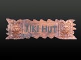 TIKI HUT SIGN CARVED TIKIS 24 - ISLAND HOME DECOR