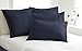 FRESH IDEAS Poplin Tailored 2-Pack Pillow Sham, King, Navy